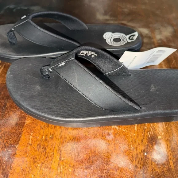 Black Flip Flops with Logo Nike size 7 - Picture 3 of 4
